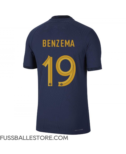 Günstige Frankreich Karim Benzema #19 Heimtrikot WM 2022 Kurzarm